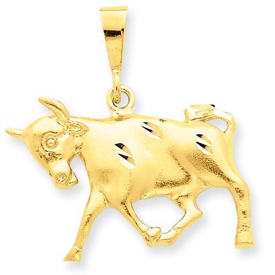 Taurus Zodiac Charm 14k Gold C465, MPN: C465, 883957015767