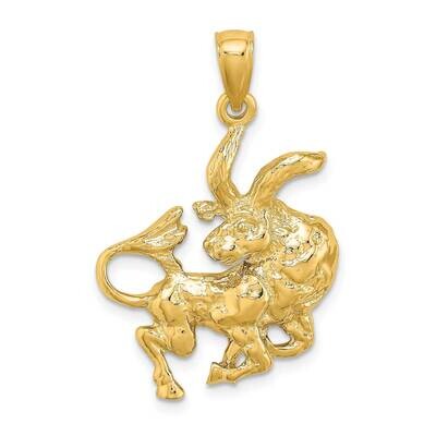Large Taurus Zodiac Charm 14k Gold C3168, MPN: C3168, 196904087145