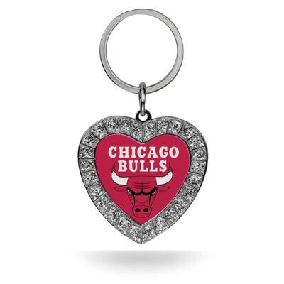 NBA Chicago Bulls Rhinestone Heart Key Ring GC7904, MPN: GC7904, 94746939687
