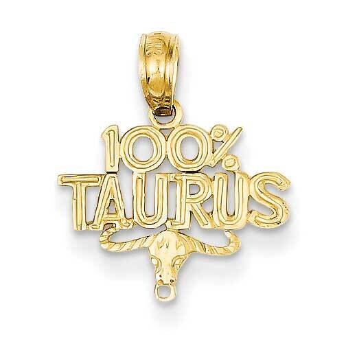 100% Taurus Pendant 14k Gold D4055, MPN: D4055, 637218031573