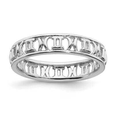 Gemini Zodiac Ring Sterling Silver QSK2014, MPN: QSK2014, 191101000096