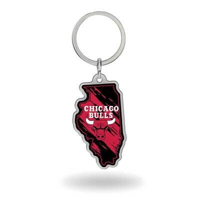 NBA Chicago Bulls-Illinois State Shaped Key Ring GC8018, MPN: GC8018, 767345747198