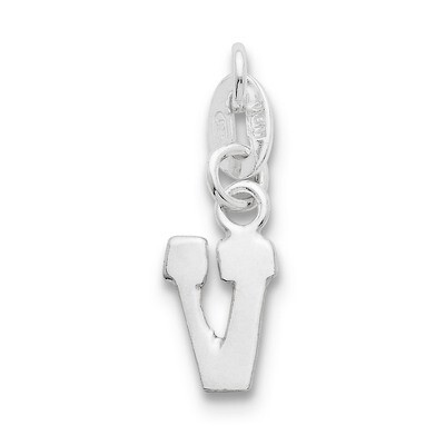Initial V Pendant Sterling Silver QC6513V, MPN: QC6513V, 883957518930