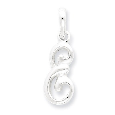 Initial E Pendant Sterling Silver QC6512E, MPN: QC6512E, 883957569987