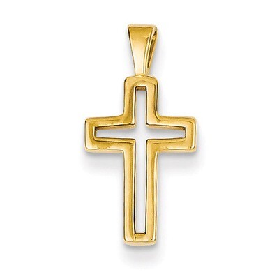 Cross Charm 14k Gold D167, MPN: D167, 883957507477