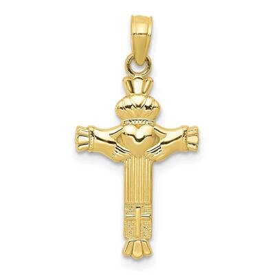 Claddagh Cross Charm 10k Gold 10C3838, MPN: 10C3838,