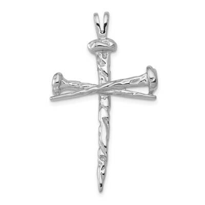 Cross Charm 10k White Gold 10XR494, MPN: 10XR494,