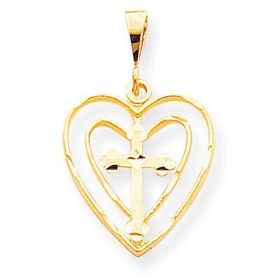 CROSS IN HEART CHARM 10k Gold 10C410, MPN: 10C410, 883957392615