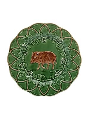 Bordallo Pinheiro Pinheiro Hunting Snack Plate 24 cm Boar Green Brown, MPN: 65003246, 5600876079749