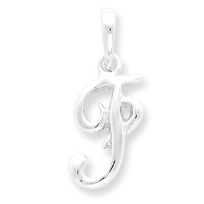 Initial F Pendant Sterling Silver QC6512F, MPN: QC6512F, 883957542317