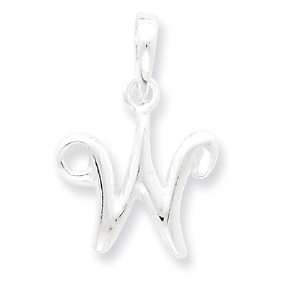 Initial W Pendant Sterling Silver QC6512W, MPN: QC6512W, 883957563947
