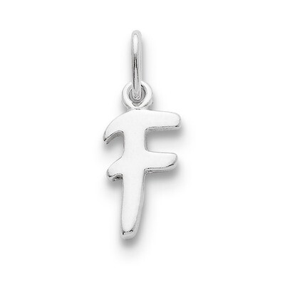 Initial F Pendant Sterling Silver QC6511F, MPN: QC6511F, 883957916248