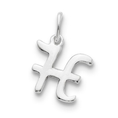 Initial H Pendant Sterling Silver QC6511H, MPN: QC6511H, 883957916262