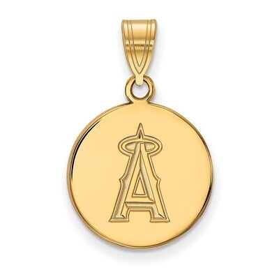 Los Angeles Angels Medium Disc Pendant 10k Yellow Gold 1Y013ANG, MPN: 1Y013ANG, 886774808826