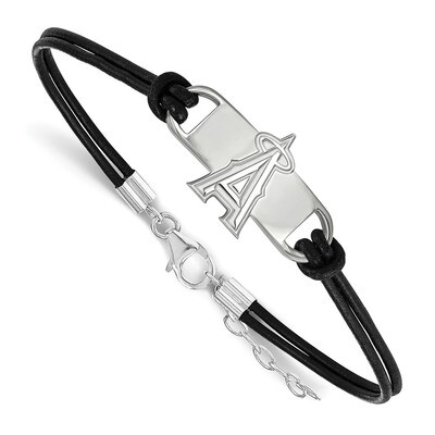 Los Angeles Angels Small Center Leather Bracelet Sterling Silver SS019ANG-7, MPN: SS019ANG-7, 19110…
