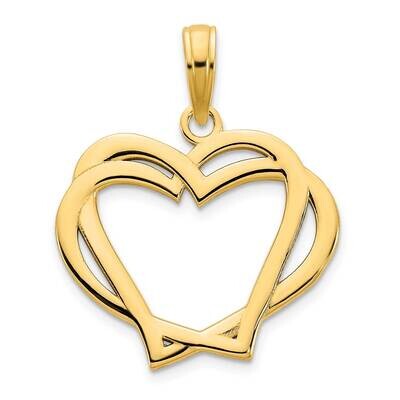 Heart In A Heart Pendant 14k Gold D5058, MPN: D5058,