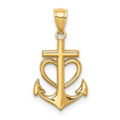 Anchor with Heart Pendant 14k Gold C4648, MPN: C4648, 883957222332