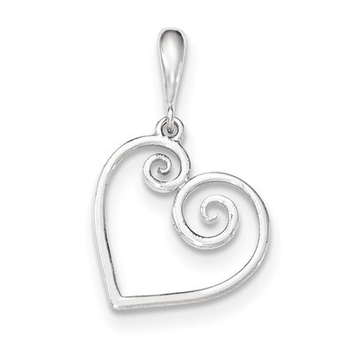 Heart Pendant 14k white Gold YC1215, MPN: YC1215, 886774257372