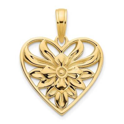 Fancy Heart Pendant 14k Gold D5010, MPN: D5010,