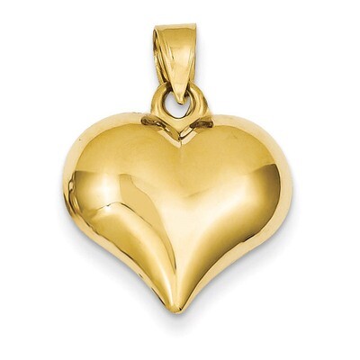Puffed Heart Pendant 14k Gold C2912, MPN: C2912, 883957897936