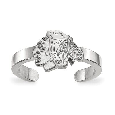 Chicago Blackhawks Toe Ring Sterling Silver SS026BLA, MPN: SS026BLA, 886774764733