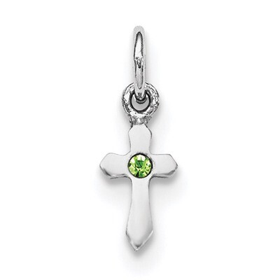 Child&#39;S Preciosca Crystal Aug Cross Pendant Sterling Silver Rhodium-plated QP4033AUG, MPN: QP4033AU…