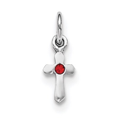 Child&#39;S Preciosca Crystal Jan Cross Pendant Sterling Silver Rhodium-plated QP4033JAN, MPN: QP4033JA…