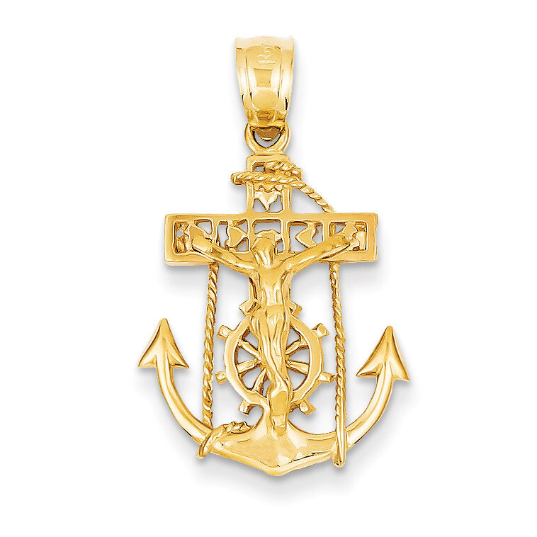 Mariners Cross Pendant 14k Gold C812 - HomeBello