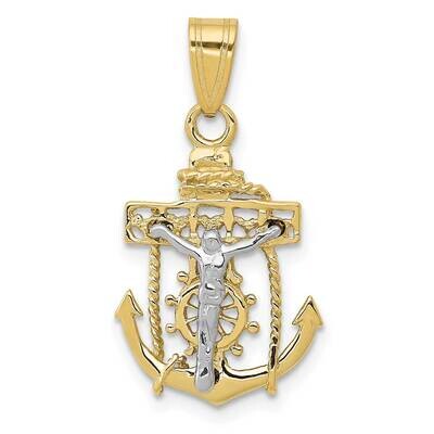 Two-Tone Mariners Cross Pendant 10k Gold 10ZC810, MPN: 10ZC810,