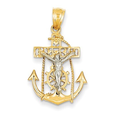 Mariners Cross Pendant 14k Two-Tone Gold C811, MPN: C811, 883957267487