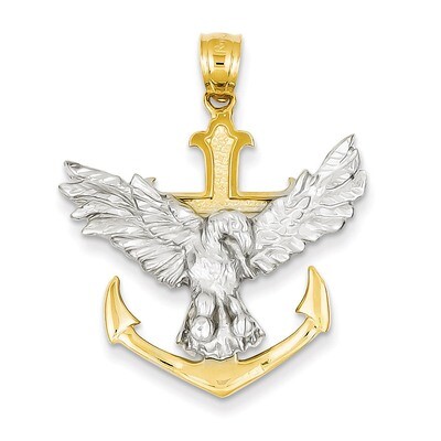 Mariners Cross with Eagle Pendant 14k Two-Tone Gold C264, MPN: C264, 191101095047