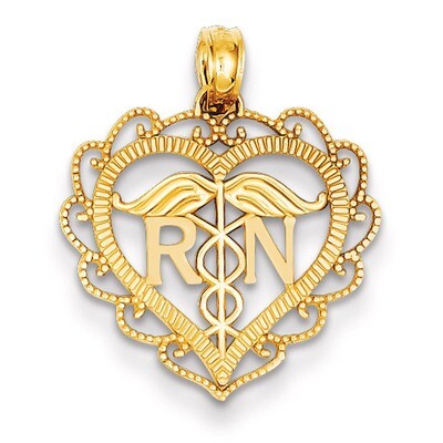 Registered Nurse Heart Pendant 14k Gold K4932, MPN: K4932, 637218014804
