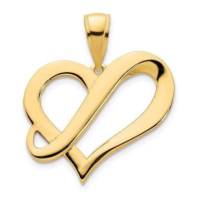 Fancy Heart Pendant 14k Gold D5097, MPN: D5097,