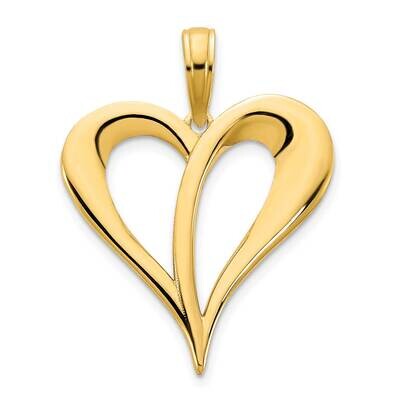Open Heart Pendant 14k Gold D5065, MPN: D5065,