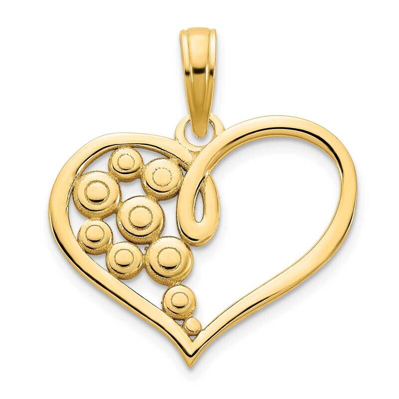 Fancy Heart Pendant 14k Gold D5061, MPN: D5061,