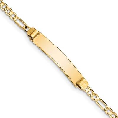 Figaro ID Bracelet 14k Gold FG80ID-8, MPN: FG80ID-8, 883957825311