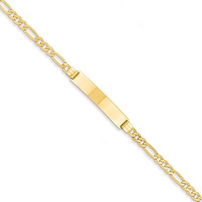 Figaro ID Bracelet 8 Inch 14k Gold FIG110ID-8, MPN: FIG110ID-8, 886774989693