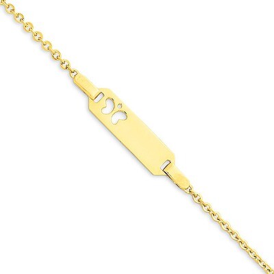 Child&#39;s ID Butterfly Bracelet 14k Gold BID86-6, MPN: BID86-6, 869786131632