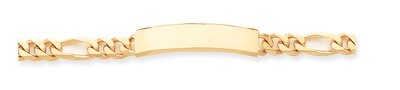 Figaro ID Bracelet 8 Inch 14k Gold LK108ID-8, MPN: LK108ID-8, 883957396217