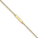 8 Inch Figaro Link ID Bracelet 10k Gold 10FIG060ID-8, MPN: 10FIG060ID-8, 191101596865