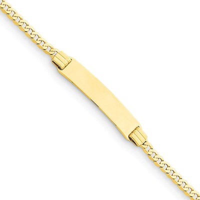 Curb Link Child ID Bracelet 14k Gold BID45-6, MPN: BID45-6, 886774558141