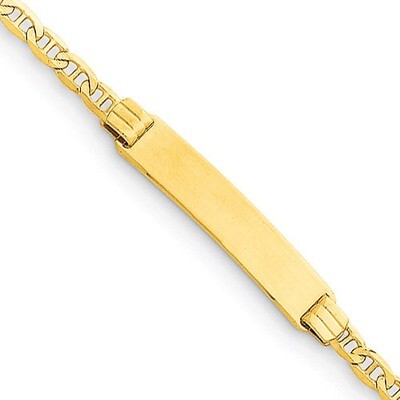Anchor Link Child ID Bracelet 14k Gold BID44-6, MPN: BID44-6, 883957494975