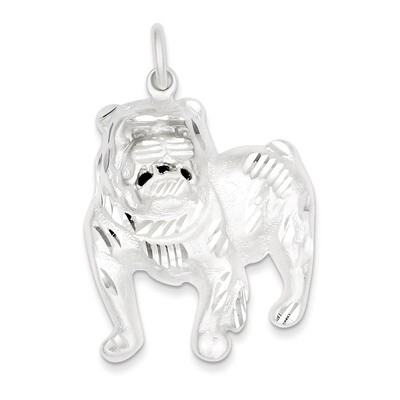 Bull Dog Charm Sterling Silver QC2667, MPN: QC2667, 883957478913