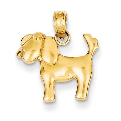 Dog Charm 14k Gold Polished K4856, MPN: K4856, 637218000777