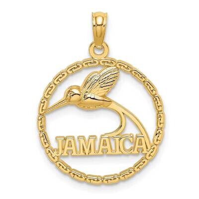 Jamaica with Bird In Round Frame Charm 14k Gold K8689, MPN: K8689, 637218112814