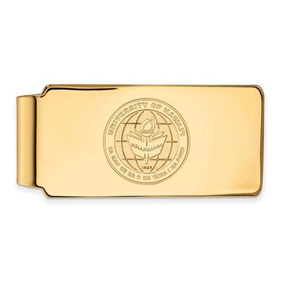 The University of Hawaii Money Clip Crest 14k Yellow Gold 4Y018UHI, MPN: 4Y018UHI, 886774875095