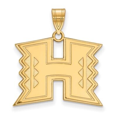 The University of Hawaii Large Pendant Gold-plated Silver GP004UHI, MPN: GP004UHI, 886774899299