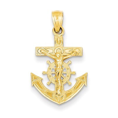 Mariners Crucifix Pendant 14k Gold D3698, MPN: D3698, 637218083374