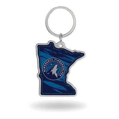 NBA Minnesota Timberwolves-Minnesota State Shaped Key Ring GC8028, MPN: GC8028, 767345483133