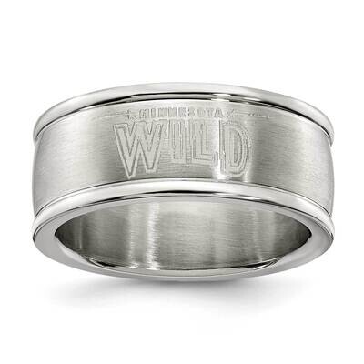 Minnesota Wild Logo Band Ring Stainless Steel WIL035-SZ6, MPN: WIL035, 634401794116